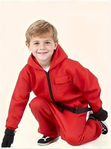 Conjunto <span class=keywords><strong>de</strong></span> 3 Piezas <span class=keywords><strong>de</strong></span> Disfraz <span class=keywords><strong>de</strong></span> Personaje <span class=keywords><strong>de</strong></span> Película y Televisión <span class=keywords><strong>para</strong></span> Niño, Mono Rojo con Bolsillos <span class=keywords><strong>para</strong></span> Juego <span class=keywords><strong>de</strong></span> Rol (Mono + Cinturón + Guantes) - Product Image 3