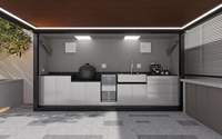 Mueble de Cocina para Exteriores, Resistente a la Intemperie, para Patio y Jardín