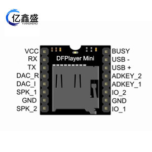 <b>Mini</b> Mp3 Player Dfplayer Module Tfs Card Support Audio Output For Diy Projects <b>Robotics</b> Embedded Systems - Product Image 3