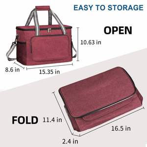 Large Cooler Bag Collapsible Insulated Bags Leakproof Lunch Cooler Tote with Multi-Pockets for Adult - Product Image 3