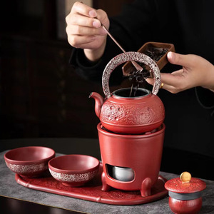 Set da tè in ceramica Wenchuang vestito una pentola due tazze <span class=keywords><strong>di</strong></span> vassoio Kung Fu Set da tè cinese scatola regalo - Product Image 4