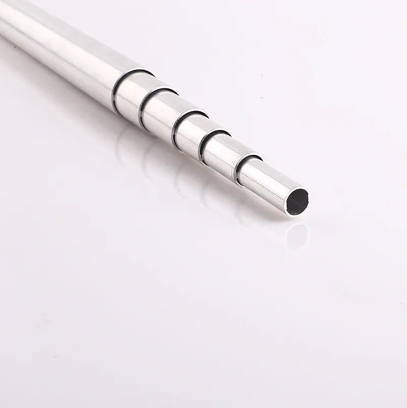 Poteaux télescopiques durables en aluminium, tube réglable en aluminium à double nervure, léger et portable