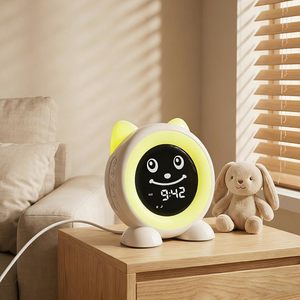 Kids Digital Table Alarm <b>Clock</b> Reloj Wake <b>Clock</b> Trainer 5 Color <b>Night</b> <b>Light</b> with Temperature Cute Cartoon Digital Desk <b>Clock</b> - Product Image 5