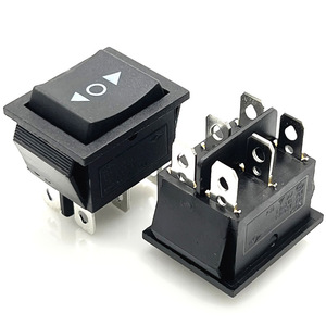 สวิตช์โยกแบบกดติดปล่อยดับ (ON)-OFF-(ON) สีดำ แบบ DPDT 3 ตำแหน่ง 6 ขา สวิตช์ไฟ 16A 250V 20A 125V สวิตช์ปุ่มกด KCD4 - Product Image 3