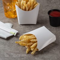 Emballage personnalisé pour poulet frit à emporter, logo écologique, petits contenants blancs pour frites, boîtes jetables pour frites, restauration rapide