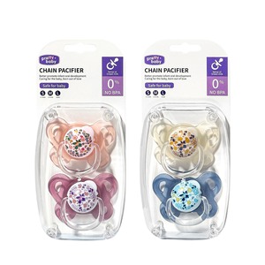 Ciuccio in Silicone per Neonati, Confezione da <span class=keywords><strong>2</strong></span>, Senza BPA, con Stampa Floreale, per lo Sviluppo Orale dei Bambini da 0-6 Mesi - Product Image 3
