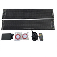 Pièces automobiles 1696 5V USB, panneau lumineux matriciel LED pour voiture, contrôlé par application, avec affichage numérique flexible et grands yeux de démon, pour rétrofit/mise à niveau