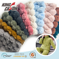 Kingcason Luxueux et moelleux, doux et soyeux, jacquard simple face, fourrure de lapin effet écaille de tortue pour vêtements, pyjamas, couvertures, coussins et oreillers