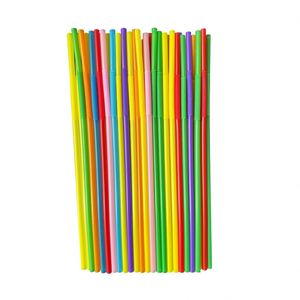 Pailles à boire en plastique jetables colorées personnalisées d'usine, flexibles et pliables, longueur sur mesure, style moderne, pour fêtes, événements professionnels et enfants - Product Image 1