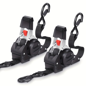 Sangles à cliquet auto-rétractables en PE/Polyester, robustes, pour <span class=keywords><strong>moto</strong></span> et bagages, résistance à la rupture de 800 kg, directement de l'usine - Product Image 1