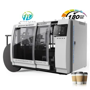 Máquina automática de copo de papel descartável, máquina de fazer copo de papel de alta velocidade 180 pçs/min, máquina formadora de copo de café e chá