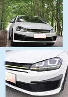 Kit carrosserie style R400 pour VW Volkswagen Golf 7 2013-2020, comprenant pare-chocs avant et arrière, diffuseur et jupes latérales, pour la mise à niveau facelift.