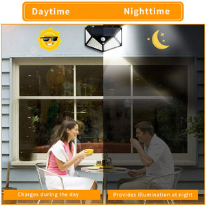 Luces <span class=keywords><strong>Solares</strong></span> de Pared con Sensor de Movimiento <span class=keywords><strong>para</strong></span> <span class=keywords><strong>Jardín</strong></span>, Alta Calidad, Precio Económico, Lámpara de 100 LED <span class=keywords><strong>para</strong></span> Porche, <span class=keywords><strong>Jardín</strong></span>, Valla, Garaje - Product Image 5