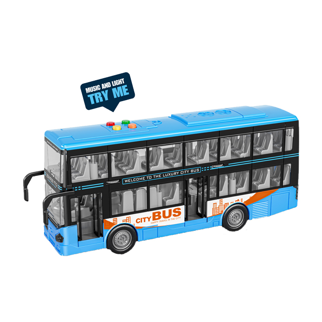 1:16 Traffic Double Decker Bus Toys - Educational Fun