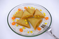 Samosa de Curry con Vegetales Congelados, Certificada Halal, Vegana, Comida Instantánea, Samosa Frita Crujiente con Nuevo Diseño de Caja