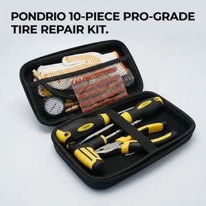 <span class=keywords><strong>Kit</strong></span> <span class=keywords><strong>Profesional</strong></span> de Reparación de <span class=keywords><strong>Pinchazos</strong></span> de Neumáticos sin Cámara 10 en 1, Juego de Herramientas de Reparación de Neumáticos Pinchados de Emergencia para Automóviles y Motocicletas - Product Image 3
