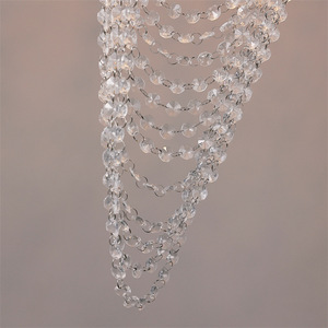 Lámpara de Araña de Cristal LANJO, Decoración de Lujo para Hoteles y Escenarios, Adornos Colgantes de Techo en Dorado/Plateado, para Bodas - Product Image 6