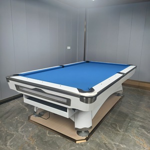 American Pool Table 9-Ball Metal Legs Oak Frame Durable Home Indoor Commercial Use - Product Image 2