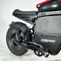 HIMOTO Fatbike Moto Électrique à Suspension Épaisse, Vélo de Commutation Électrique, Vélo Tout-Terrain Hybride Électrique à Moteur Brushless Haute Vitesse