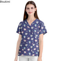 Blouses médicales imprimées à motifs dentaires pour uniformes vétérinaires, blouses chirurgicales de haute qualité, hauts d'infirmière pédiatrique pour médecins