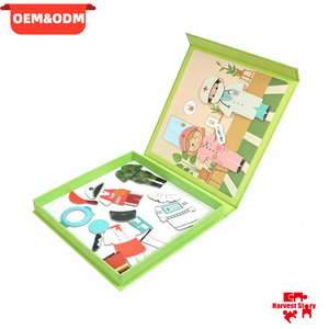 Juegos de vestir Montessori, bloques para cambiar de ropa, rompecabezas, libro, juegos de rol, juguetes educativos interactivos para niños y niñas - Product Image 1