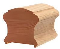 Balustrades de colonne d'escalier en bois avec support en verre pour usage domestique