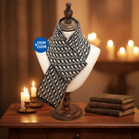 Nouveau design personnalisé tissu acrylique écharpes d'hiver grosses écharpes tricotées vente en gros