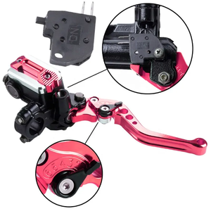 Levier d'embrayage et de frein universel noir pour moto, droit et gauche, avec maître-cylindre - Product Image 3