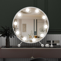 Miroir de maquillage à LED pour salle de bain Luminaire mural à LED 10 ampoules à LED pour coiffeuse