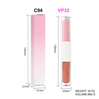 Kit de Rouge à Lèvres Liquide et Brillant à Lèvres 2-en-1 de Luxe, Végan, Sans Cruauté Animale, Halal, Minéral, Marque Privée |   Imperméable longue durée