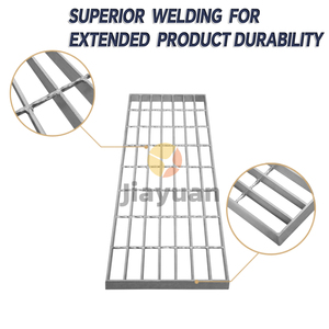 Verzinkte stalen zilveren industriële design zware uitvoering goot afvoerputdeksel zeef buitenafvoer rooster - Product Image 5