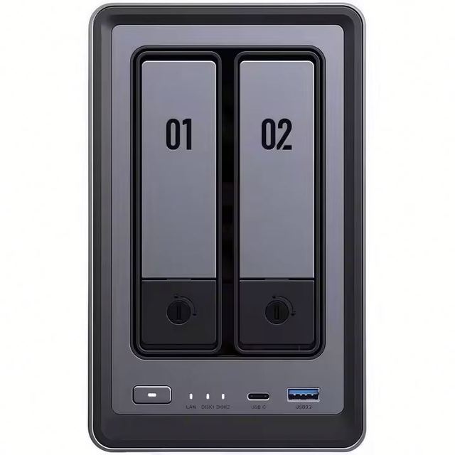 NASync DXP2800 2-Bay Desktop NAS Intel N100 Quad-core 1.7GHz CPU USB Interface Diskless New Stock