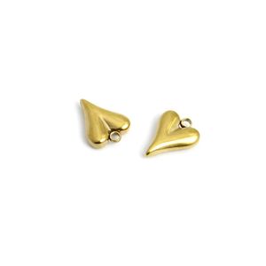 จี้รูปหัวใจสแตนเลสสตีลลายฉลุสีทอง/โรสโกลด์ สำหรับทำเครื่องประดับ DIY สำหรับผู้หญิง - Product Image 4
