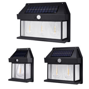 Lampe murale solaire extérieure LED à filament de tungstène, étanche, avec capteur, pour jardin, villa, lumière de nuit, angle de faisceau de 20 degrés - Product Image 1