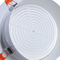 Grille d'aération ronde moderne 100 mm (4 pouces) pour conduit mural, en plastique ABS blanc de haute qualité