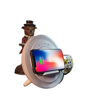 Lampe de bureau multifonction neuve avec chargement sans fil pour téléphone, éclairage d'ambiance, lampe de chevet pour dortoir/chambre