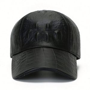 Gorra de Béisbol de 6 Paneles para Hombres Mayores, Otoño Invierno, Nueva Gorra de Béisbol con Patrón de Cocodrilo - Product Image 2