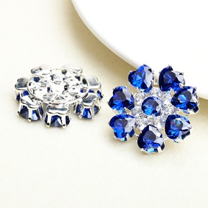 Fivela de Strass de Cristal Zircônia Coração Brilhante com Base Plana, Acessório de Alta Qualidade para Broche de Terno Formal, Jaqueta, Sapatos e Bolsas DIY - Product Image 5