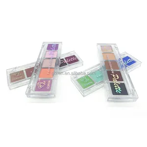 Palette di ombretti impermeabili multicolore fluorescenti cosmetici Private Label per tonalità di pelle chiare e scure finitura in polvere