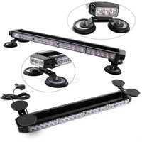 Aluminium-Warnleuchte mit Bernstein-, Rot- und Blaulicht-LEDs, Stroboskop-Lichtbalken für Abschleppwagen, 26 Blinkmodi, 12V 24V