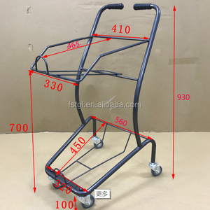 Alta calidad cesta de plástico de estilo japonés de carrito de compras 4-rueda de <span class=keywords><strong>carro</strong></span> de supermercado <span class=keywords><strong>carro</strong></span> - Product Image 5