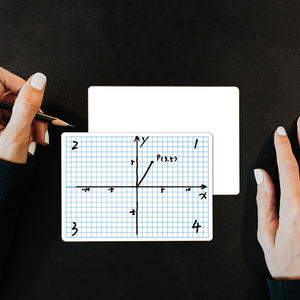 Lavagna cancellabile a secco con griglia di coordinate XY 9x12 pollici |   Tavola Portatile <span class=keywords><strong>per</strong></span> Apprendimento e Pratica di Matematica |   Stampa Personalizzata Disponibile - Product Image 5