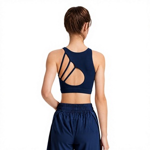 Wholesale Sexy Fashion Beauty Back High Neck Shockproof Sports Bra Good Quality Nylon Spandex Anti-Bacterial Fitness Gym Yoga - Product Image 1