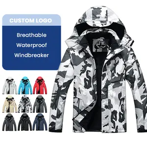 Custom Logo Outdoor Clothes Waterproof And Windproof Men's Coat Hardshell Jacket For Men