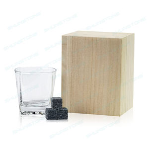カスタム鉛フリークリスタルスクエアウイスキーグラスとウィスキーストーンセット木箱付きShunstoneメーカー - Product Image 5