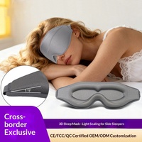 Masque de sommeil ergonomique 3D respirant, bloquant la lumière, sans pression sur les yeux, pour voyage, bureau, sieste, vente en gros