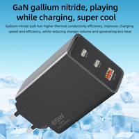 Chargeur mural HNT GaN 65W avec prise UK EU US, TYPE-C PPS, charge super rapide PD 65w, chargeur GaN pour ordinateur portable, iPhone, iPad, Macbook, UAV