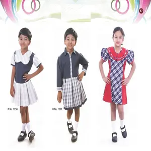 Handsome Looking Children Kids Clothing Girls Fancy Frock & Pinafore School Uniform Design