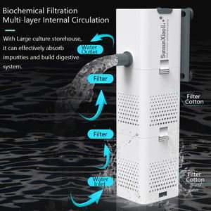 담수 및 해양 탱크를위한 스폰지 및 박테리아 볼이있는 5W 고효율 산소 공기 어항 필터 플라스틱 <span class=keywords><strong>DIY</strong></span> 상자 - Product Image 3
