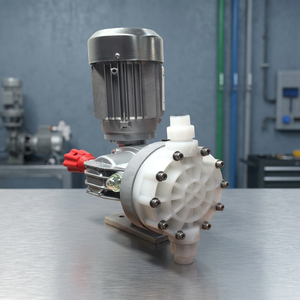 Pompa Dosatrice a Diaframma Meccanico Mia 0.5 HP Bassa Pressione Acciaio Inossidabile 110 L Testa in PVDF OEM Italia - Product Image 3